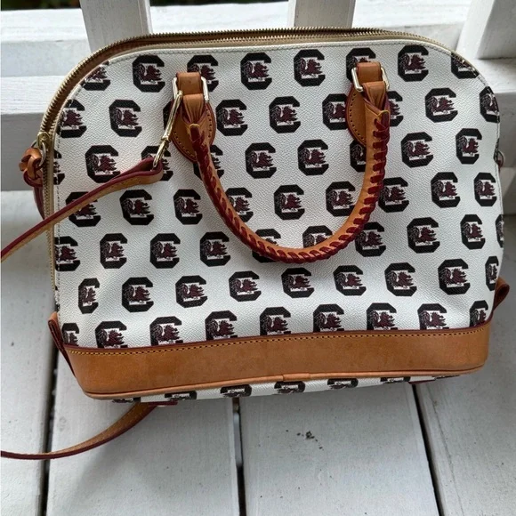 Dooney & Bourke White and Brown Satchel - Picture 2 of 3